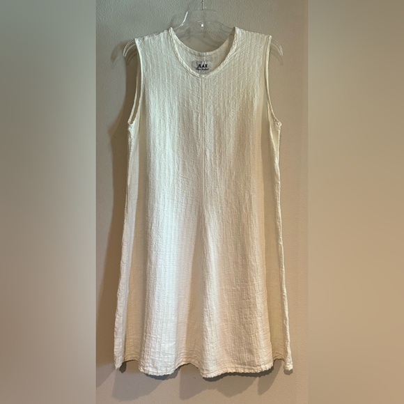 Flax by Jeanne Engelhart Textured Linen Shift Dress Size Med - Picture 1 of 7
